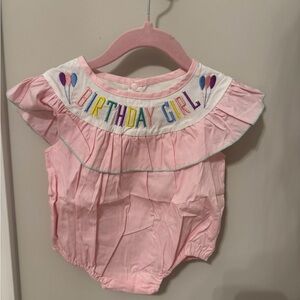 Pink Birthday Girl Romper